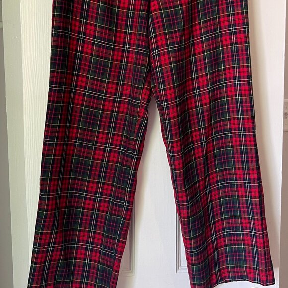 Red and Green Plaid Tartan Trouser Pant - Picture 4 of 4